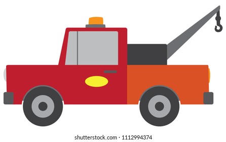 Flat Vector Tow Truck ready for service