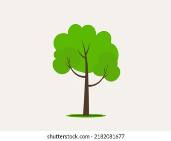 Flat vector. Tree icon. Nature