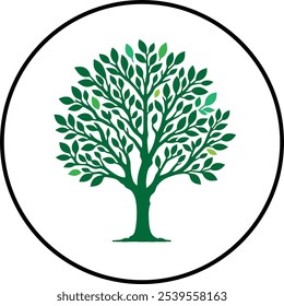 Flat vector trees set. Beautiful seedling tree