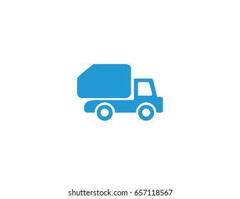 Flat vector truck cargo service