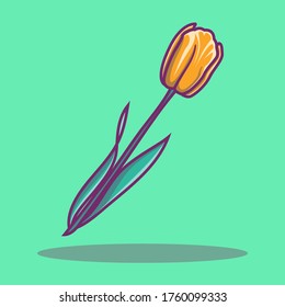 Flat vector of Tulips . This is a Flat Vector of Tulips Vector. all of this object or assets is separated and ready to editable.