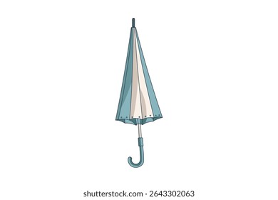 Flat vector umbrella cartoon illustration, perfect for baby products, fashion icons, minimal designs, kids printables, and children’s learning visuals
