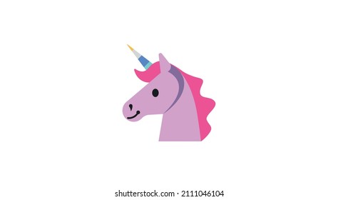 Ilustración de emoticonos unicornios con vector plano