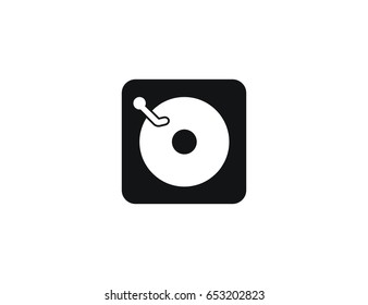 Flat vector vintage music player