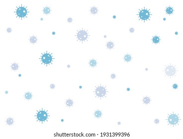 Flat Vector - Virus Or Bacteria Background.