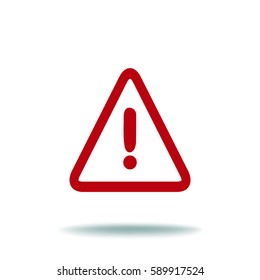 Flat Vector Warning Icon