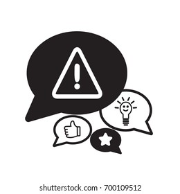 Flat Vector Warning Icon