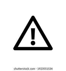 Flat vector warning sign isolated on white background