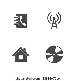 Flat vector web icons. Network icons. Technology icon set. Social media concept. Network digital technology concept.