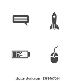 Flat vector web icons. Network icons. Technology icon set. Social media concept. Network digital technology concept.