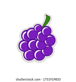 Diseño de vino vector plano.
ilustración para jugo de uva.