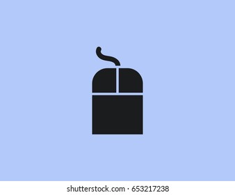 Flat vector wired pc mouse device