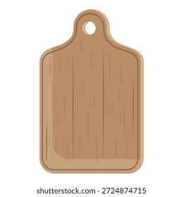 Flat Vector Wooden Cutting Board Icon Closeup Isolated on White Background. Cutting Board Design Template, Chopping Board Illustration