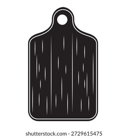 Flat Vector Wooden Cutting Board Icon Closeup Isolated on White Background. Cutting Board Design Template, Chopping Board Illustration