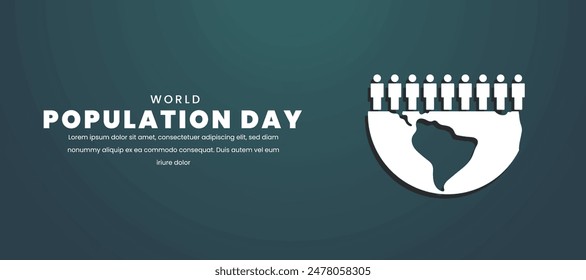 flat vector world population day illustration