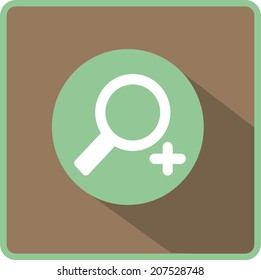 Flat Vector Zoom In Icon