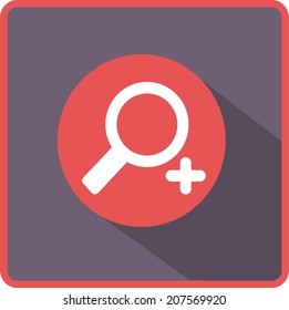 Flat Vector Zoom In Icon