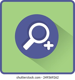 Flat Vector Zoom In Icon