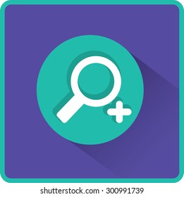 Flat Vector Zoom In Icon