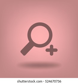 Flat Vector Zoom In Icon