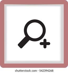 Flat Vector Zoom In Icon