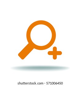 Flat Vector Zoom In Icon