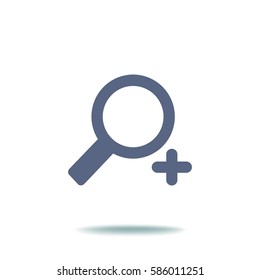 Flat Vector Zoom In Icon