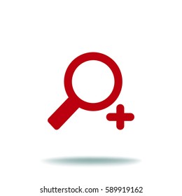 Icono de ampliación de vector plano