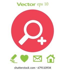 Flat Vector Zoom In Icon