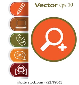 Flat Vector Zoom In Icon