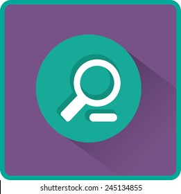 Flat Vector Zoom Out Icon