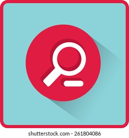 Flat Vector Zoom Out Icon