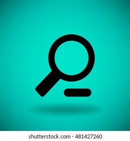 Icono de zoom de vectores planos