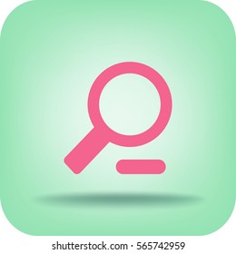 Flat Vector Zoom Out Icon