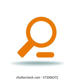 Flat Vector Zoom Out Icon