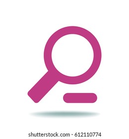 Flat Vector Zoom Out Icon