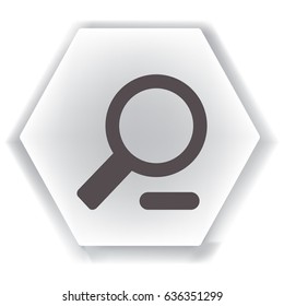 Icono de zoom de vectores planos