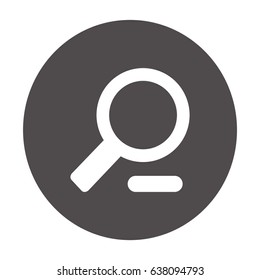 Flat Vector Zoom Out Icon