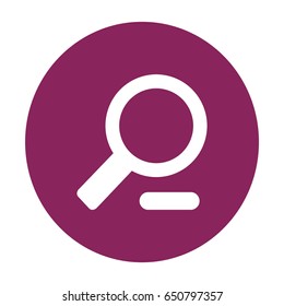 Flat Vector Zoom Out Icon