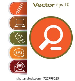 Flat Vector Zoom Out Icon