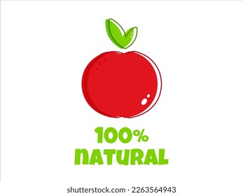 Flat vegan natural icon. Healthy vegan food. Healthy diet. Vegetarian food. Vegan menu. Healthy nutrition garden food. Vector illustration