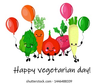 Flat vegetable characters. Funny smile doodle fruits, hand drawn berries potato onion tomato apples. Vector cute fruits emoticon set