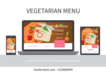 Flat Vegetarian Menu Concept