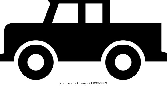 Flat vehicle icon with cool shape.