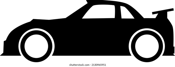 Flat vehicle icon with cool shape.