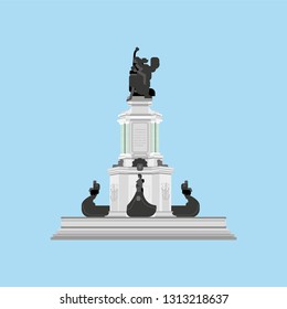 Flat version of the Monumento de Abertura dos Portos do Amazonas ao Comércio Mundial, Largo São Sebastião - Manaus/Amazonas - Brazil - Ilustração