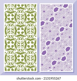 Flat vertical banner with minimal pattern set