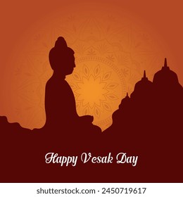 Flat vesak day illustration festival celebration and vesak day Banner
