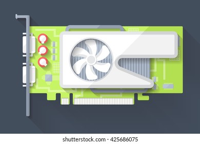 flat video card