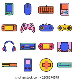 Flat Video Game Icon Illustration